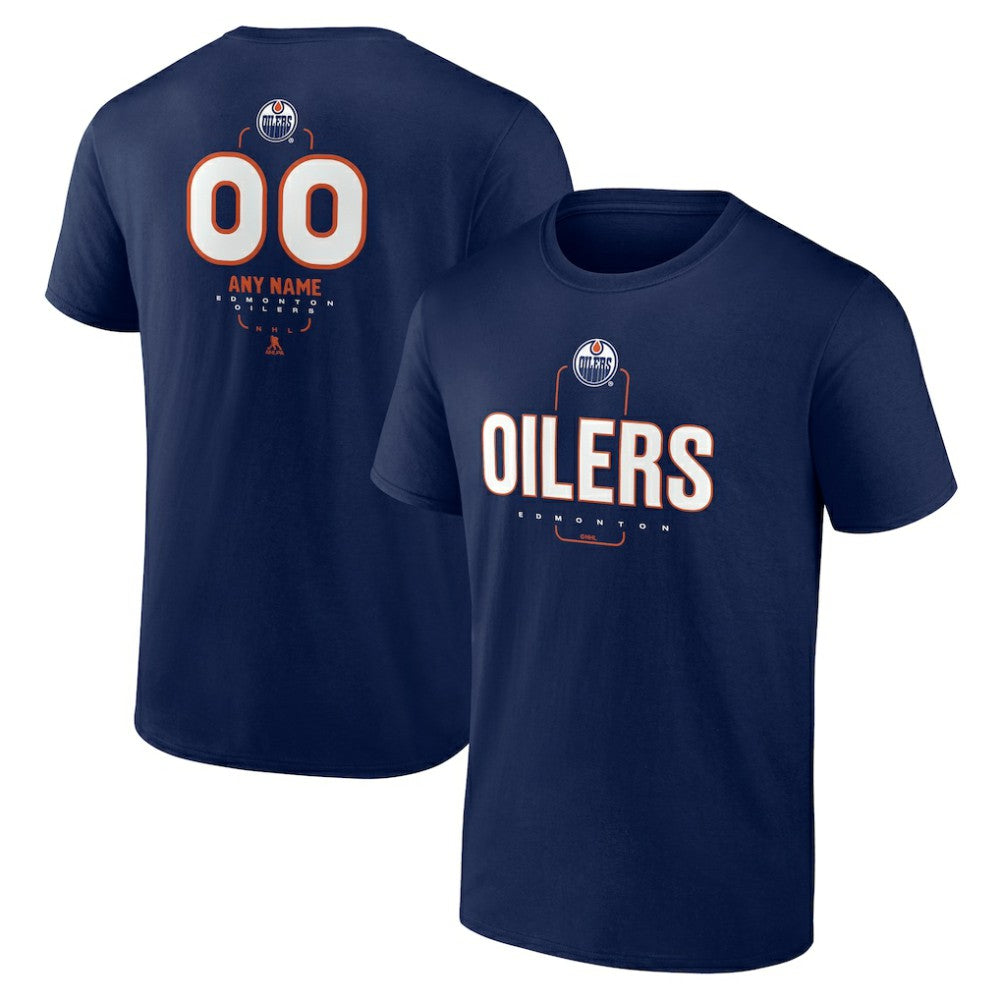 Edmonton Oilers - Personalized Name & Number Midfielder T-Shirt Navy