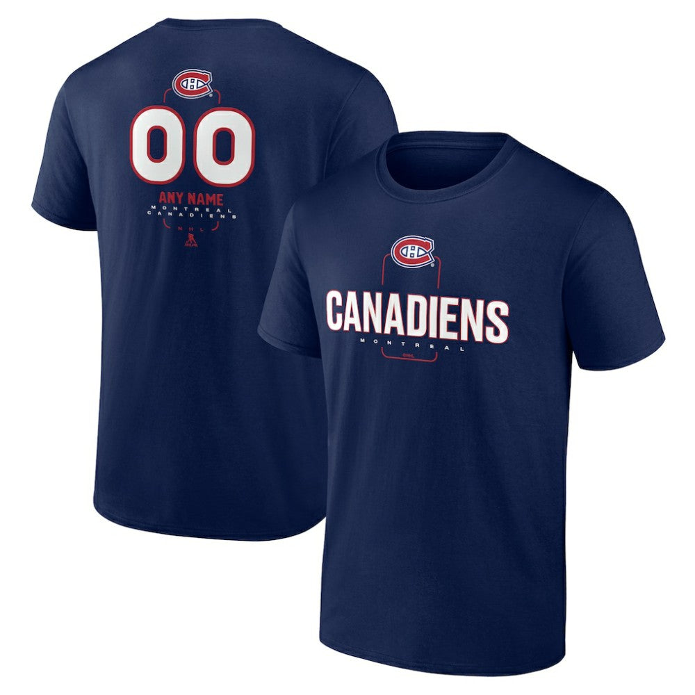Montreal Canadiens - Personalized Name & Number Midfielder T-Shirt Navy