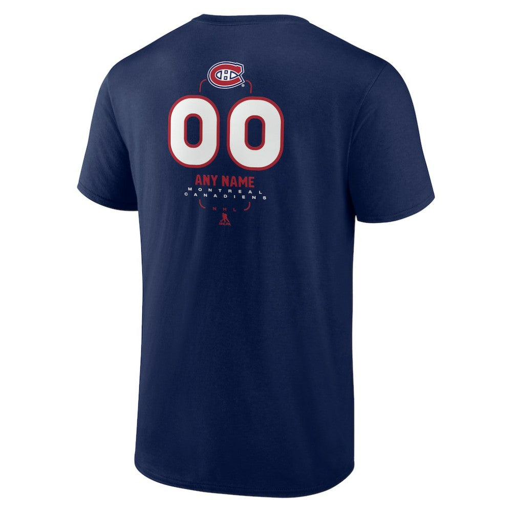 Montreal Canadiens - Personalized Name & Number Midfielder T-Shirt Navy