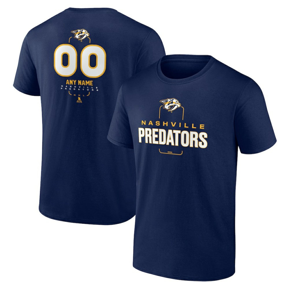 Nashville Predators - Personalized Name & Number Midfielder T-Shirt Navy