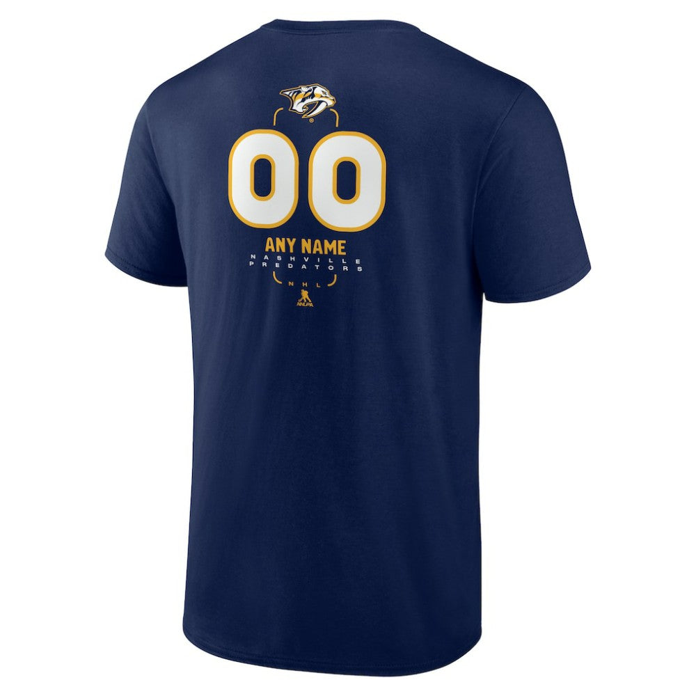 Nashville Predators - Personalized Name & Number Midfielder T-Shirt Navy