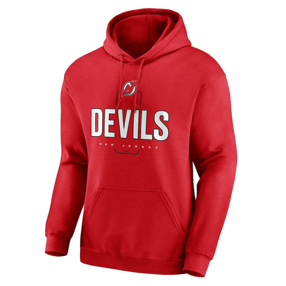 New Jersey Devils - Personalized Name & Number Midfielder Pullover Hoodie Red