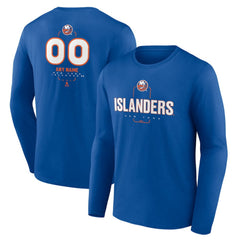 New York Islanders - Personalized Name & Number Midfielder Long Sleeve T-Shirt Royal