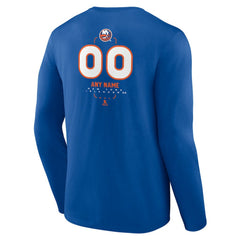 New York Islanders - Personalized Name & Number Midfielder Long Sleeve T-Shirt Royal