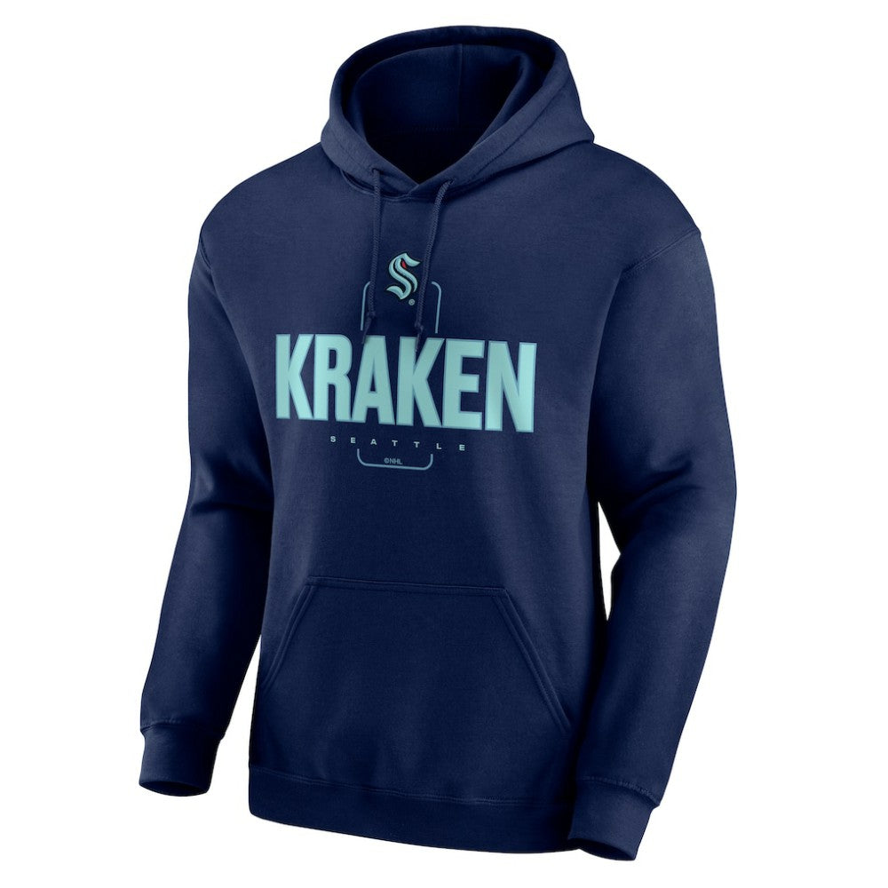 Seattle Kraken Personalized Name & Number Midfielder Pullover Hoodie Deep Sea Blue
