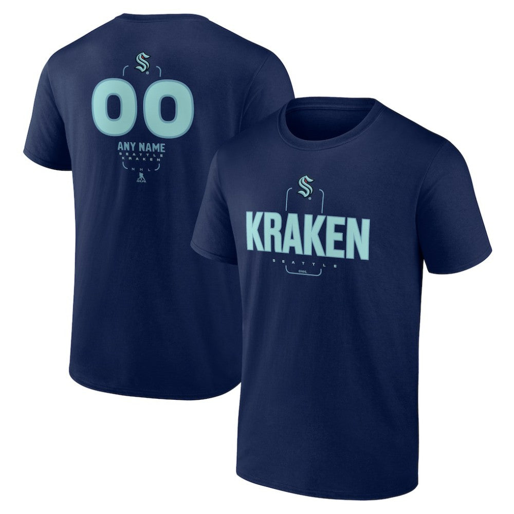 Seattle Kraken Personalized Name & Number Midfielder T-Shirt Deep Sea Blue
