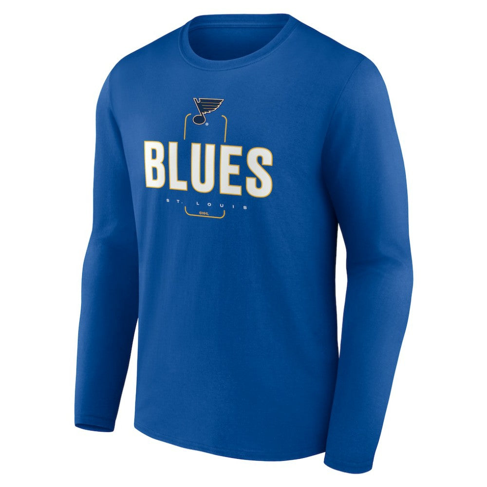 St. Louis Blues - Personalized Name & Number Midfielder Long Sleeve T-Shirt Blue