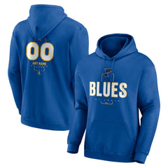 St. Louis Blues - Personalized Name & Number Midfielder Pullover Hoodie Blue