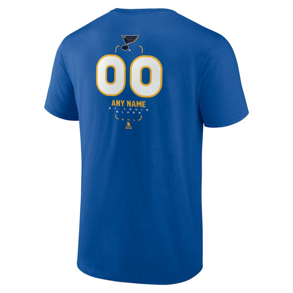 St. Louis Blues - Personalized Name & Number Midfielder T-Shirt Blue