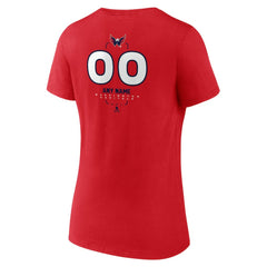 Washington Capitals Women's Personalized Name & Number Midfielder V-Neck T-Shirt Red