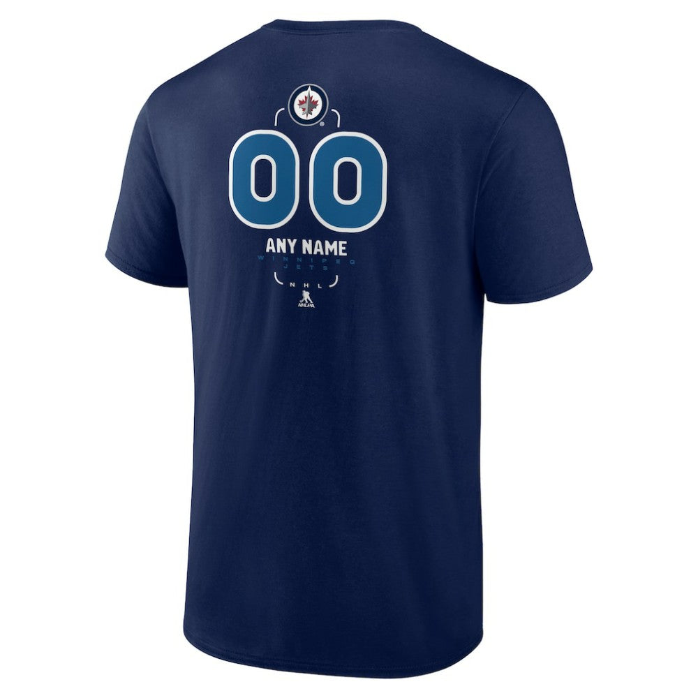 Winnipeg Jets - Personalized Name & Number Midfielder T-Shirt Navy