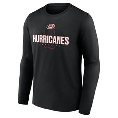 Carolina Hurricanes - Personalized Name & Number Midfielder Long Sleeve T-Shirt Black