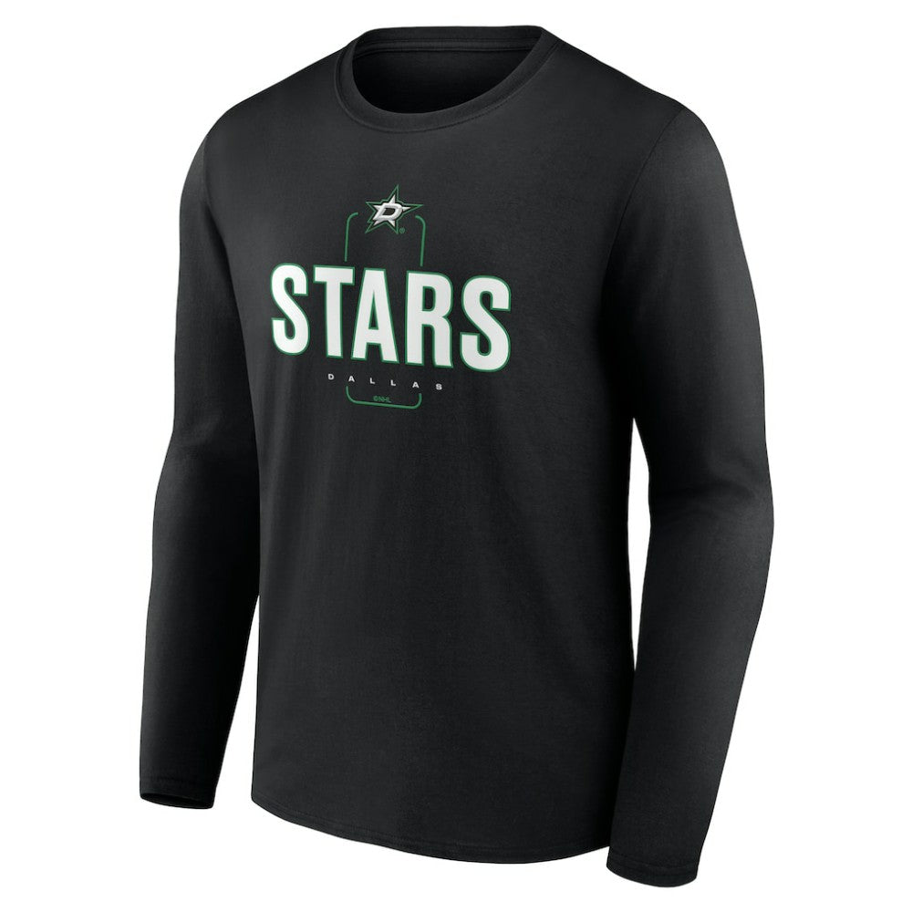Dallas Stars - Personalized Name & Number Midfielder Long Sleeve T-Shirt Black