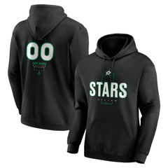 Dallas Stars - Personalized Name & Number Midfielder Pullover Hoodie Black