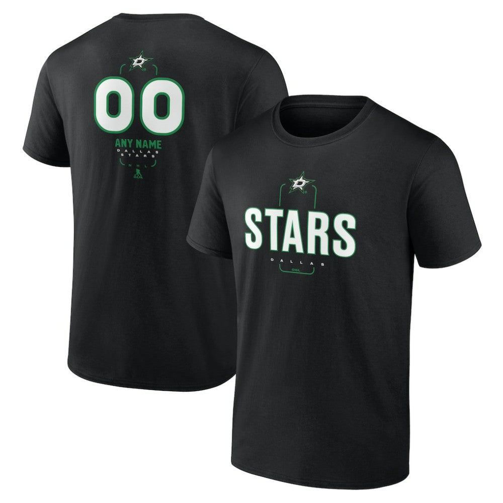 Dallas Stars - Personalized Name & Number Midfielder T-Shirt Black