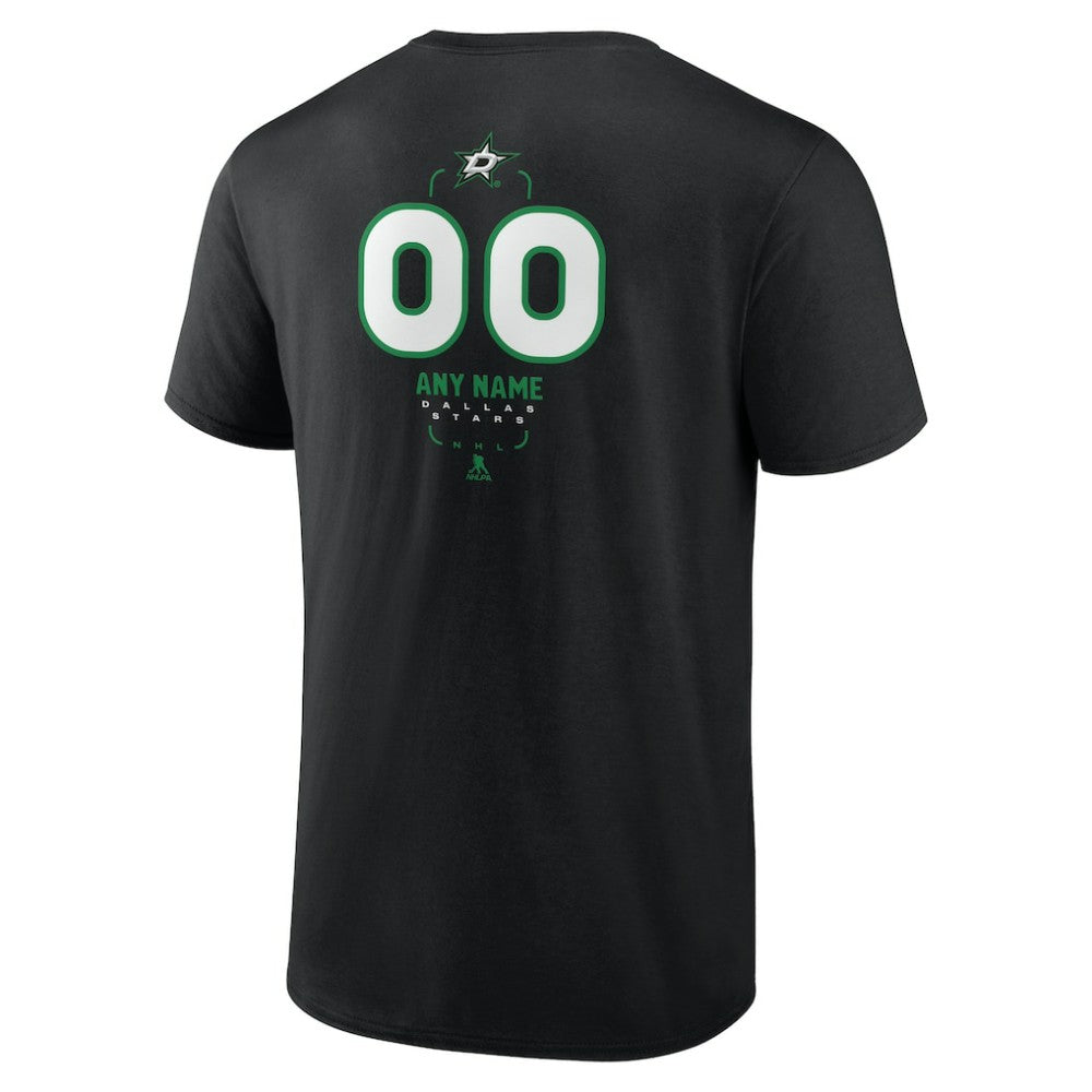 Dallas Stars - Personalized Name & Number Midfielder T-Shirt Black