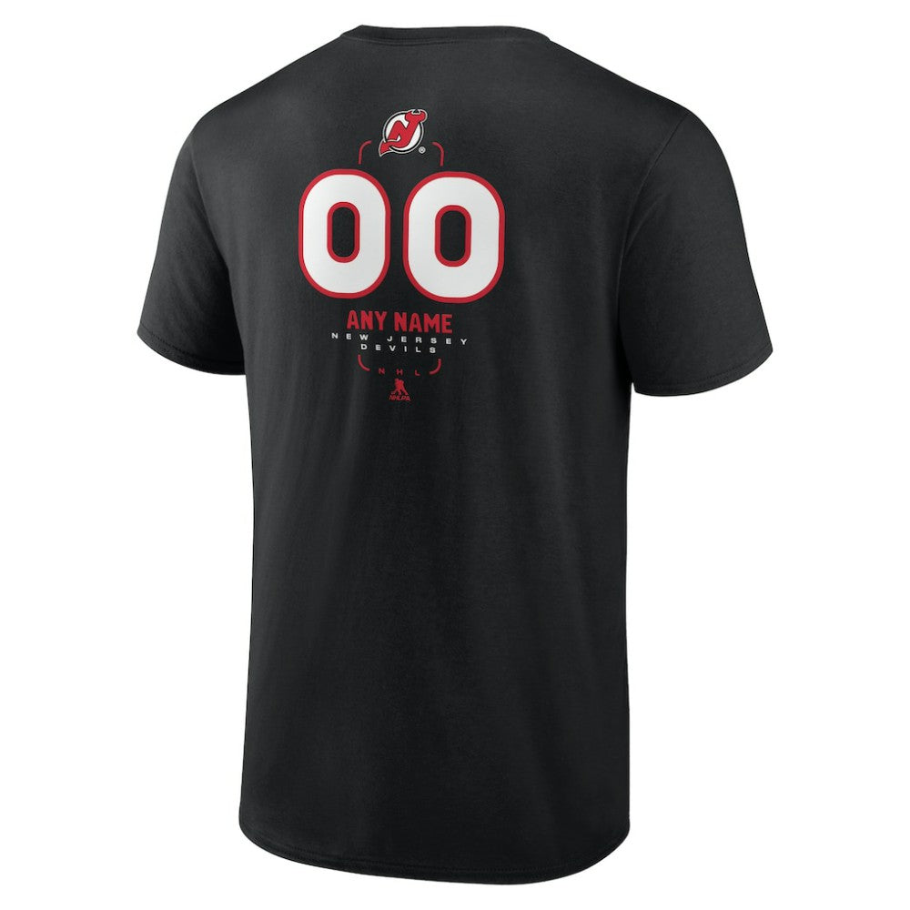 New Jersey Devils - Personalized Name & Number Midfielder T-Shirt Black