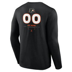Philadelphia Flyers - Personalized Name & Number Midfielder Long Sleeve T-Shirt Black
