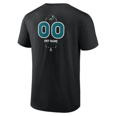 San Jose Sharks - Personalized Name & Number Midfielder T-Shirt Black