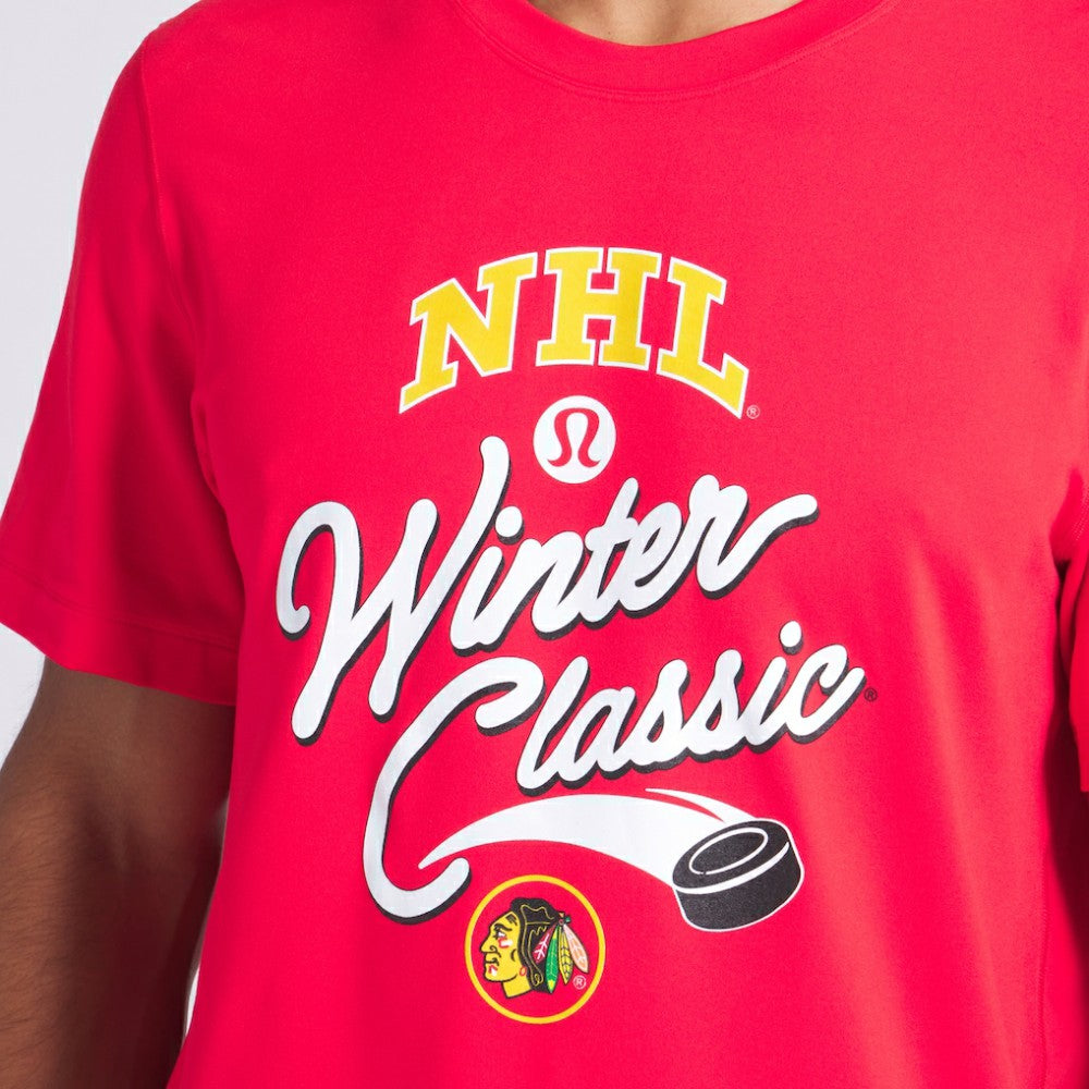 Chicago Blackhawks lululemon 2025 NHL Winter Classic Soft Jersey T-Shirt True Red