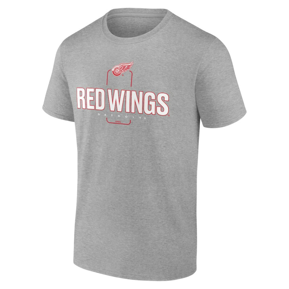 Detroit Red Wings - Personalized Name & Number Midfielder T-Shirt Gray