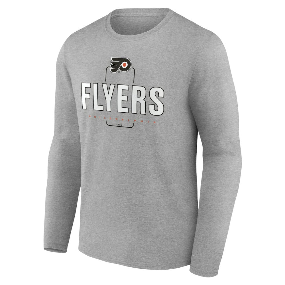 Philadelphia Flyers - Personalized Name & Number Midfielder Long Sleeve T-Shirt Gray