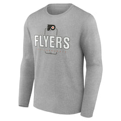 Philadelphia Flyers - Personalized Name & Number Midfielder Long Sleeve T-Shirt Gray