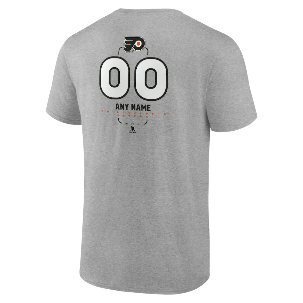 Philadelphia Flyers - Personalized Name & Number Midfielder T-Shirt Gray