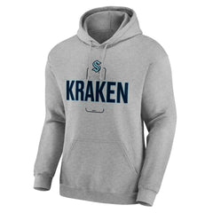 Seattle Kraken Personalized Name & Number Midfielder Pullover Hoodie Gray
