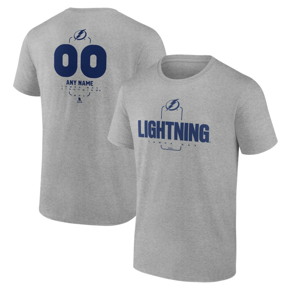 Tampa Bay Lightning - Personalized Name & Number Midfielder T-Shirt Gray