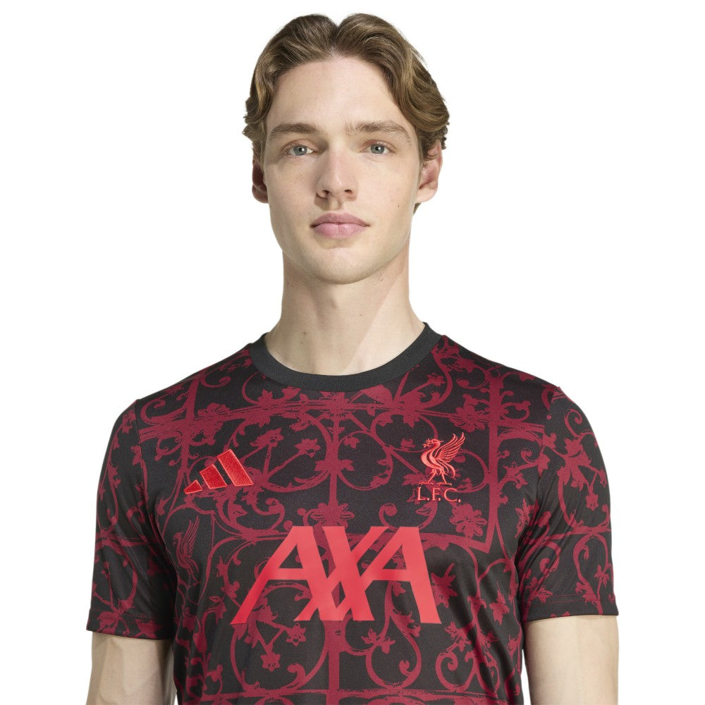 Adidas Liverpool 2025/26 AEROREADY Pre-Match Top - Black