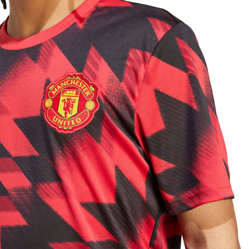 Adidas Manchester United 2025/26 AEROREADY Pre-Match Top - Red