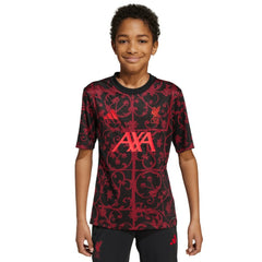 Adidas Liverpool Youth 2025/26 Pre-Match AEROREADY Top - Black