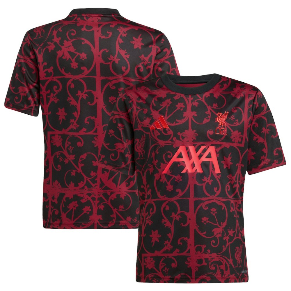 Adidas Liverpool Youth 2025/26 Pre-Match AEROREADY Top - Black