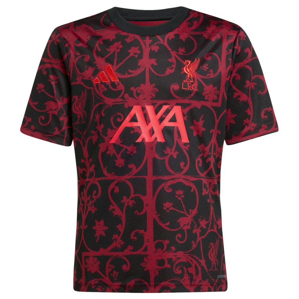 Adidas Liverpool Youth 2025/26 Pre-Match AEROREADY Top - Black