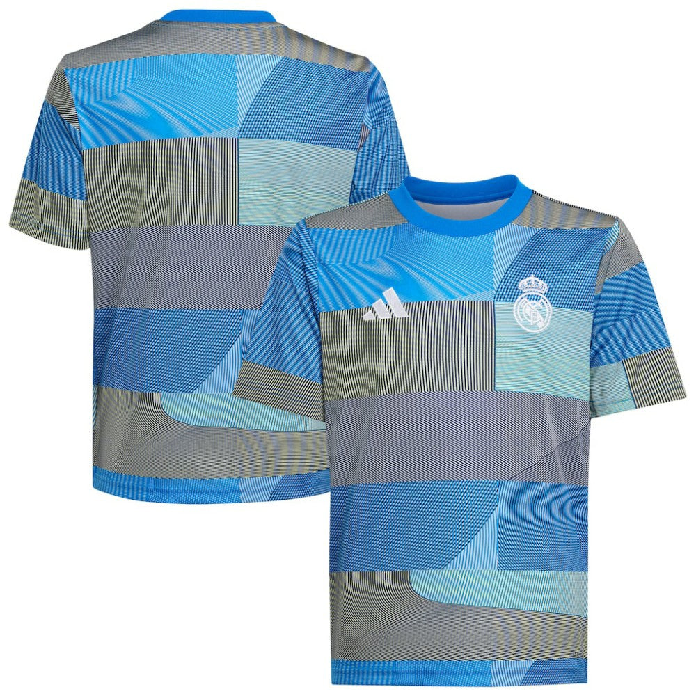 Adidas Real Madrid Youth 2025/26 Pre-Match AEROREADY Top - Blue