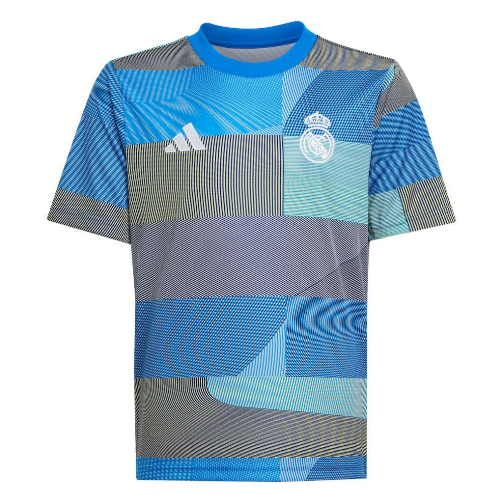 Adidas Real Madrid Youth 2025/26 Pre-Match AEROREADY Top - Blue