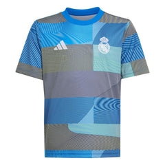 Adidas Real Madrid Youth 2025/26 Pre-Match AEROREADY Top - Blue