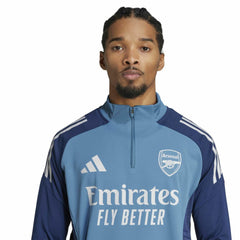 Adidas Arsenal 2025/26 AEROREADY Raglan Quarter-Zip Training Top - Light Blue