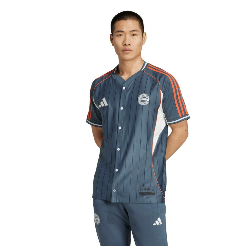 Adidas Bayern Munich US Pack Full-Button Baseball Jerseys - Gray