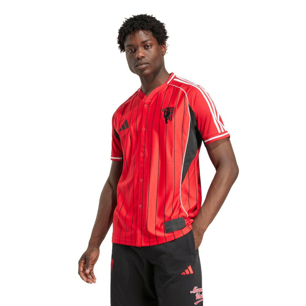 Adidas Manchester United US Pack Full-Button Baseball Jerseys - Red