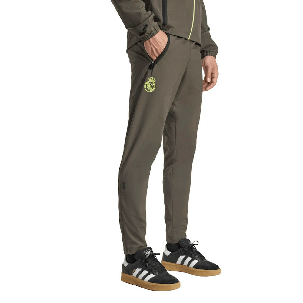 Adidas Real Madrid 2025/26 Tiro Vis Tech AEROREADY Travel Pants - Olive