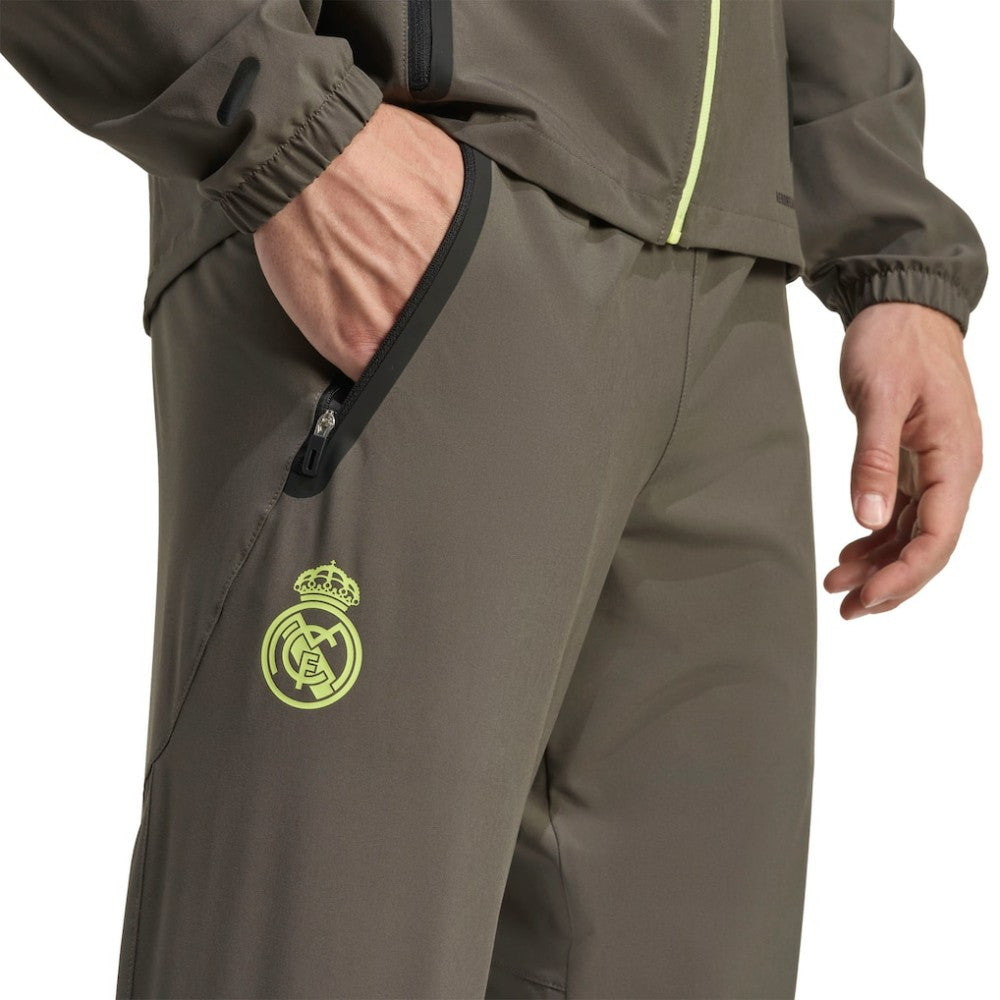 Adidas Real Madrid 2025/26 Tiro Vis Tech AEROREADY Travel Pants - Olive