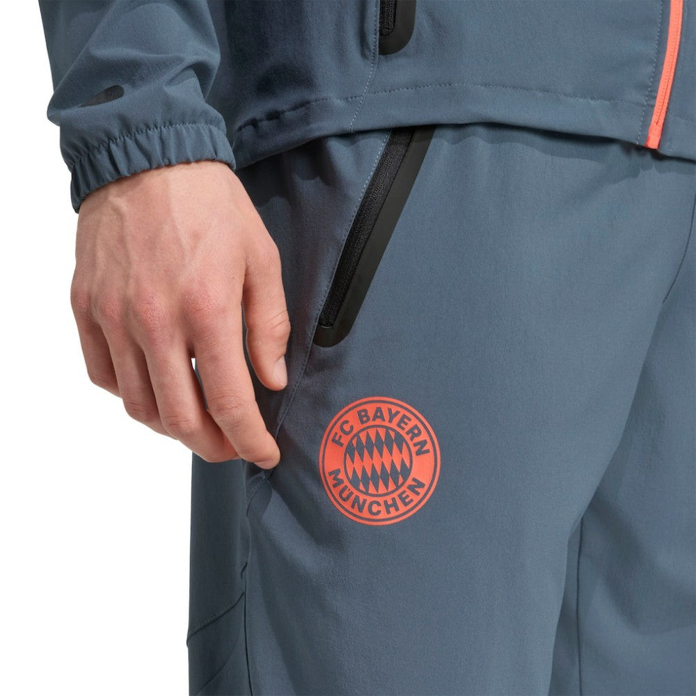 Adidas Bayern Munich 2025/26 Tiro Vis Tech AEROREADY Travel Pants - Gray