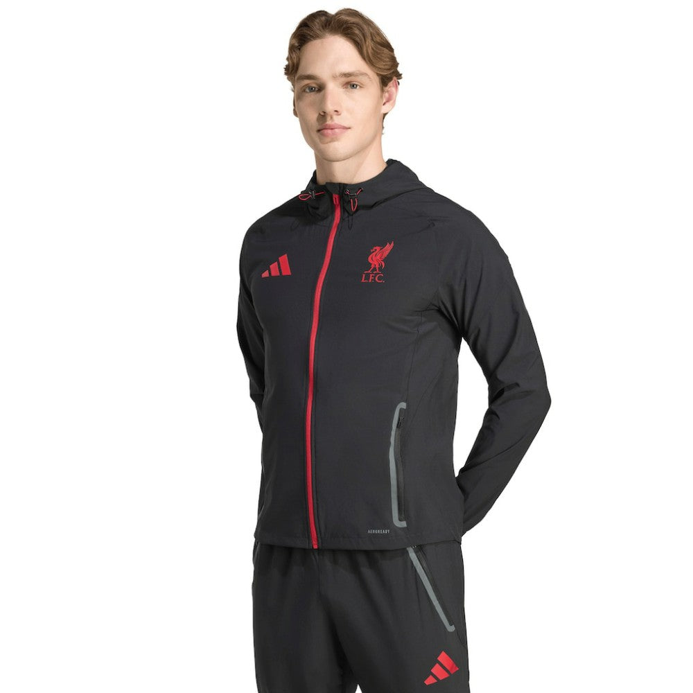 Adidas Liverpool 2025/26 Tiro Vis Tech Travel Jacket - Black