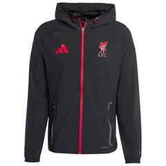Adidas Liverpool 2025/26 Tiro Vis Tech Travel Jacket - Black