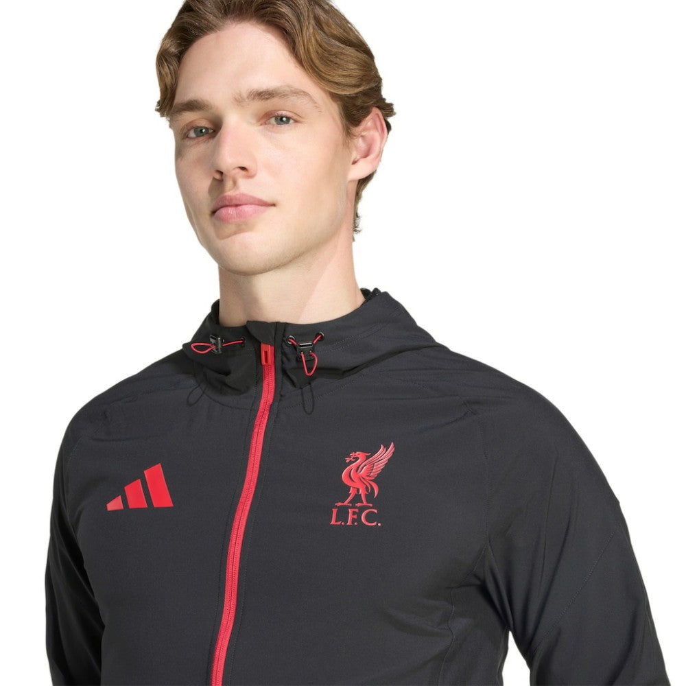 Adidas Liverpool 2025/26 Tiro Vis Tech Travel Jacket - Black