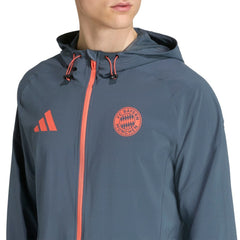 Adidas Bayern Munich 2025/26 Tiro Vis Tech Travel Jacket - Gray