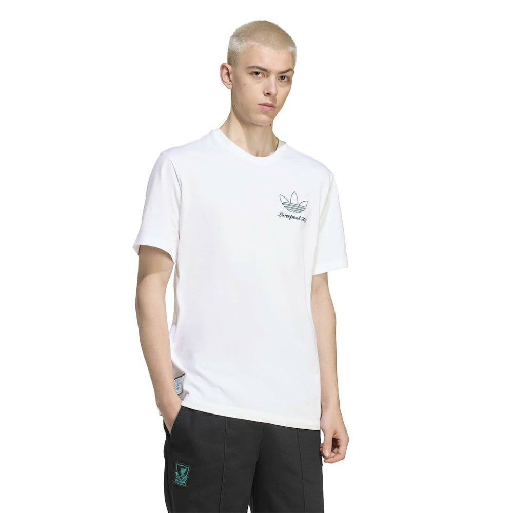 Adidas Liverpool Terrace Icons Collection Graphic T-Shirts - White