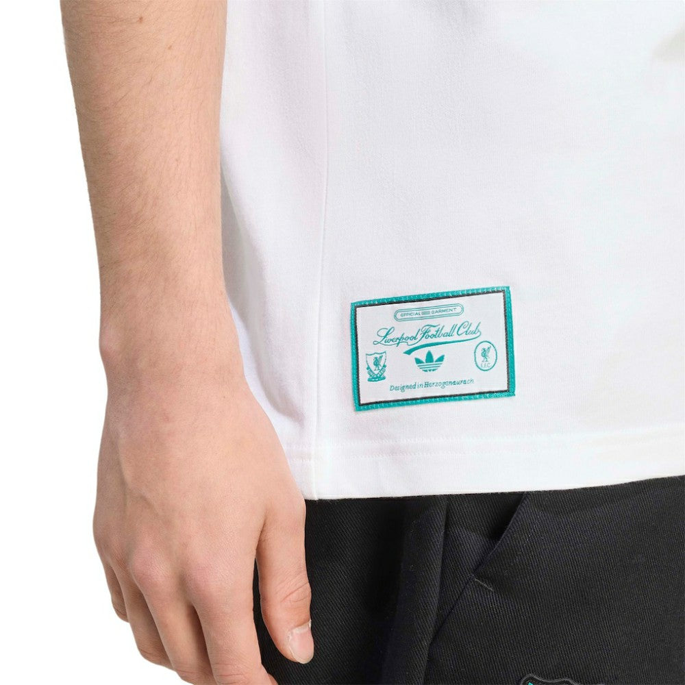 Adidas Liverpool Terrace Icons Collection Graphic T-Shirts - White